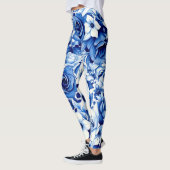 blauwe roos symfonie leggings (Links)
