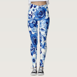 blauwe roos symfonie leggings