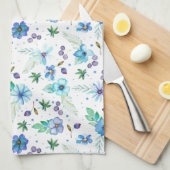 Blauwe roos theedoek (Quarter Fold)