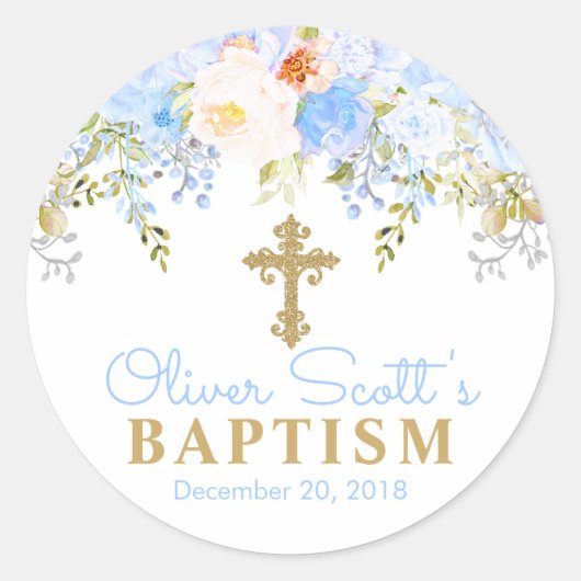 Blauwe Roos Tuinbandjes Stickers voor oormerken (Voorkant)