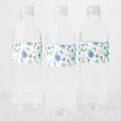 Blauwe roos waterfles etiket (Flessen)