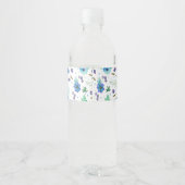 Blauwe roos waterfles etiket (Achterkant)