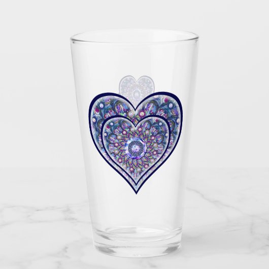 Blauwe Roosvenster Glas (Voorkant)