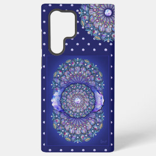 Blauwe roosvenster samsung galaxy hoesje