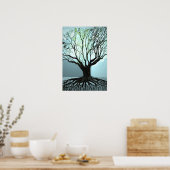 Blauwe Roots Lights Poster (Keuken)
