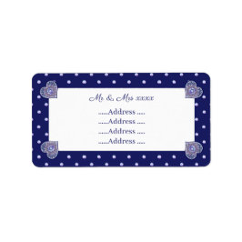 Blauwe Rosace Etiket