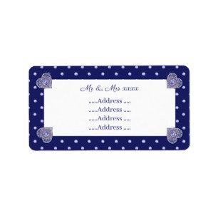 Blauwe Rosace Etiket