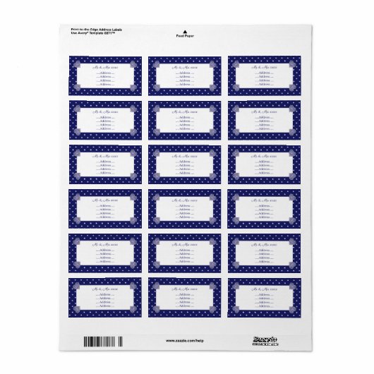 Blauwe Rosace Etiket (Full Sheet)