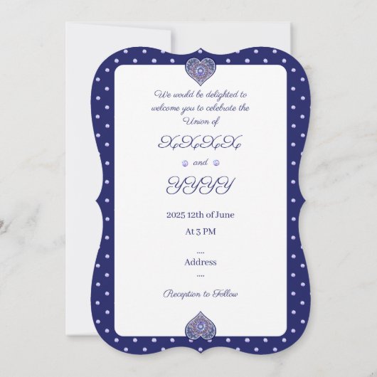 Blauwe Rosace Kaart (Achterkant)