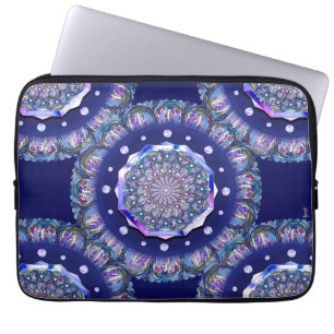 Blauwe rosace laptop sleeve