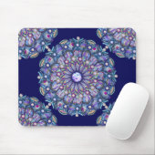 Blauwe rosace muismat (Met muis)