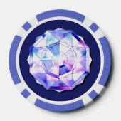 blauwe rosace poker chips (Achterkant)