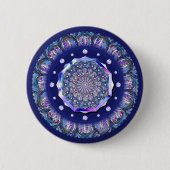 blauwe rosace ronde button 5,7 cm (Voorkant)