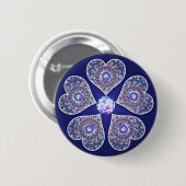 blauwe rosace ronde button 5,7 cm (Voorkant /achterkant)