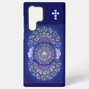 Blauwe rosace samsung galaxy hoesje