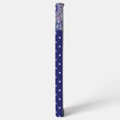 Blauwe rosace samsung galaxy hoesje (Linkerkant)