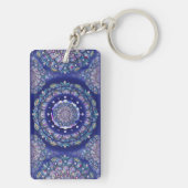 blauwe rosace sleutelhanger (achterkant)