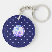 blauwe rosace sleutelhanger (Achterkant)