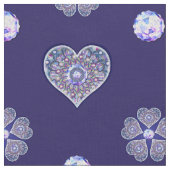 Blauwe rosace stof (Close Up)