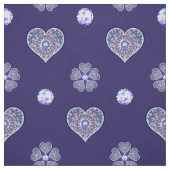 Blauwe rosace stof (Swatch)