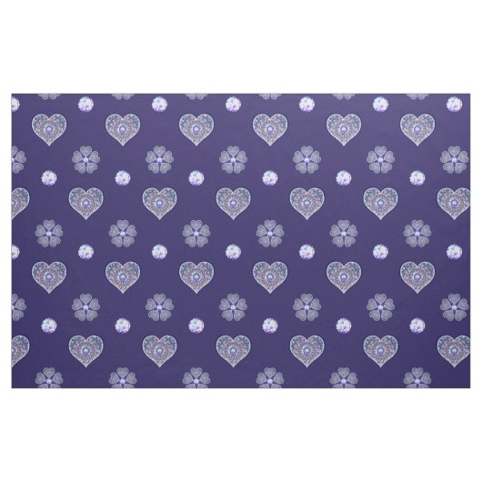 Blauwe rosace stof (Fat Quarter)