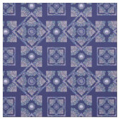 blauwe rosace stof (Swatch)