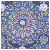 blauwe rosace stof (Close Up)