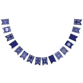 Blauwe Rosace Vlaggetjes