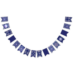 Blauwe Rosace Vlaggetjes