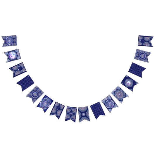 Blauwe Rosace Vlaggetjes (Alle)