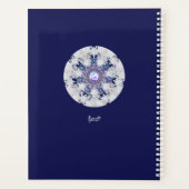 Blauwe rosé en sneeuwvlok planner (Achterkant)