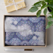 Blauwe rosé en sneeuwvlok tissuepapier (Geschenk)