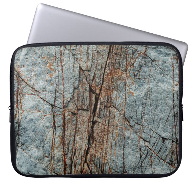 Blauwe rots laptop sleeve (Voorkant)