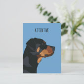 Blauwe rottweiler briefkaart (Staand voorkant)