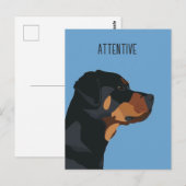 Blauwe rottweiler briefkaart (Voorkant / Achterkant)