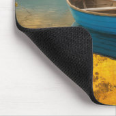 Blauwe Rowboat op Golden Lake Muismat (Hoek)