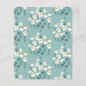 Blauwe roze baby shower roomvlies flyer (Achterkant)