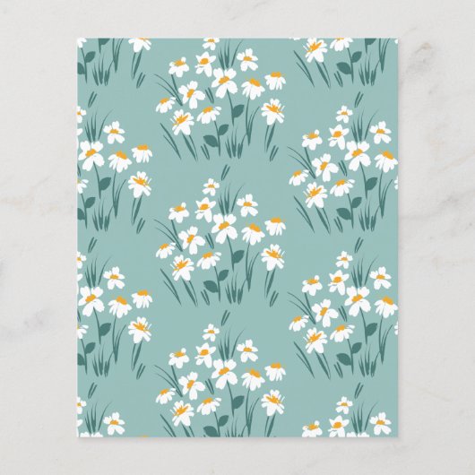 Blauwe roze baby shower roomvlies flyer (Achterkant)