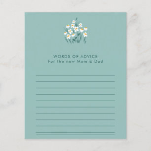 Blauwe roze baby shower roomvlies flyer