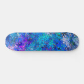 Blauwe roze Blauwgroen druppels Abstractie Persoonlijk Skateboard (Horizontaal)