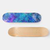 Blauwe roze Blauwgroen druppels Abstractie Persoonlijk Skateboard (Horizontaal)