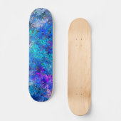 Blauwe roze Blauwgroen druppels Abstractie Persoonlijk Skateboard (Voorkant)