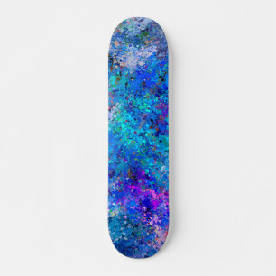 Blauwe roze Blauwgroen druppels Abstractie Persoonlijk Skateboard