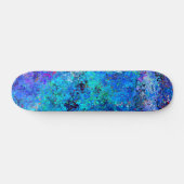 Blauwe roze Blauwgroen druppels Abstractie Persoonlijk Skateboard (Horizontaal)