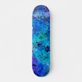 Blauwe roze Blauwgroen druppels Abstractie Persoonlijk Skateboard (Voorkant)