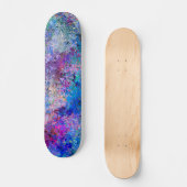 Blauwe roze Blauwgroen druppels Abstractie Persoonlijk Skateboard (Voorkant)