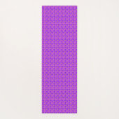 Blauwe roze bloemen in 3D, Artdeco Yogamat (Achterkant)