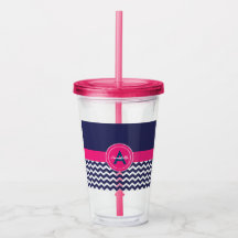 Blauwe roze Chevron