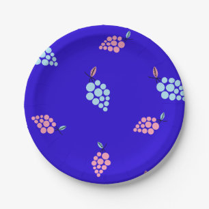 Blauwe & roze druiven Papieren Bord