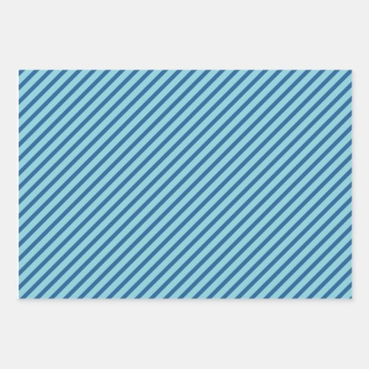 Blauwe roze en gele diagonale strepen inpakpapier vel (Voorkant 2)